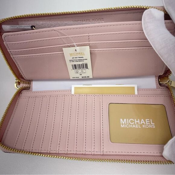 Michael Kors Continental Wallet/Wristlet NWT Powder Blush - Picture 6 of 7